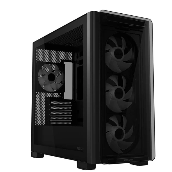 ASUS A23 PLUS TG ARGB SİYAH 4x120mm FANLI USB 3.2 Micro ATX KASA ürün görseli 1