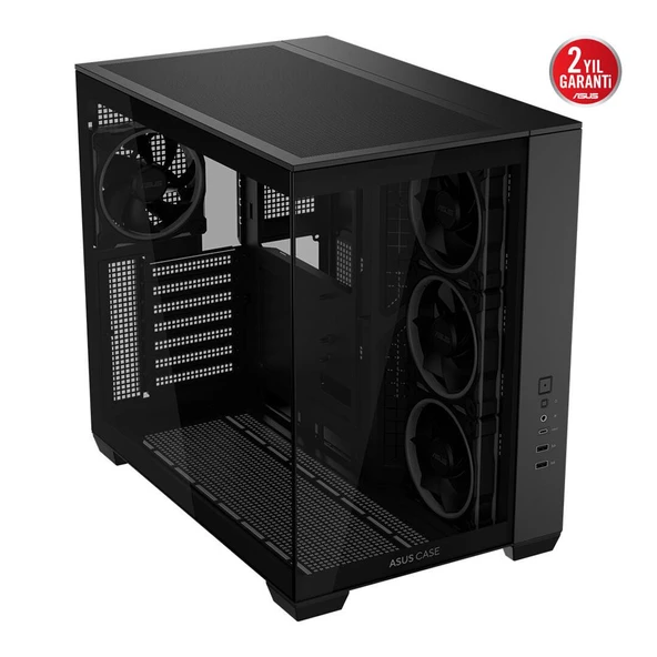 ASUS A32 PLUS TG ARGB SİYAH 4x120mm ARGB FANLI ATX KASA ürün görseli 1