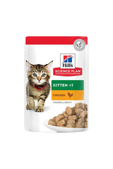 HİLLS KİTTEN TAVUK ETLİ YAVRU KEDİ POUCH 85GR ürün görseli 1