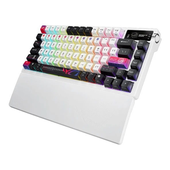 ASUS ROG AZOTH X/NX SNOW/PBT/TR SWITCH KABLOSUZ GAMING KLAVYE-BEYAZ ürün görseli 1