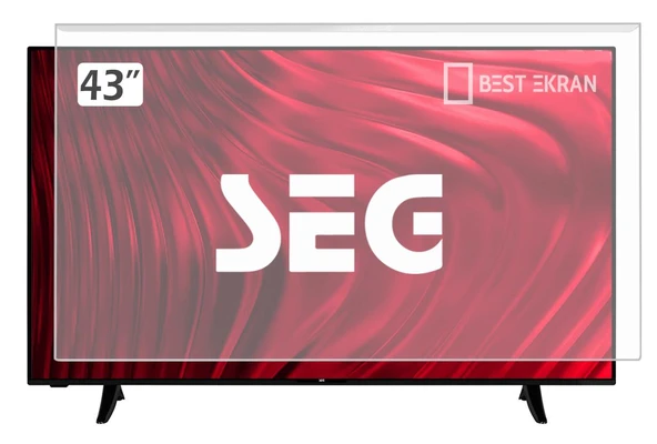 SEG 43SBF710 TV EKRAN KORUYUCU - SEG 43" inç Tv Ekran Koruyucu  Şeffaf panel ürün görseli 1