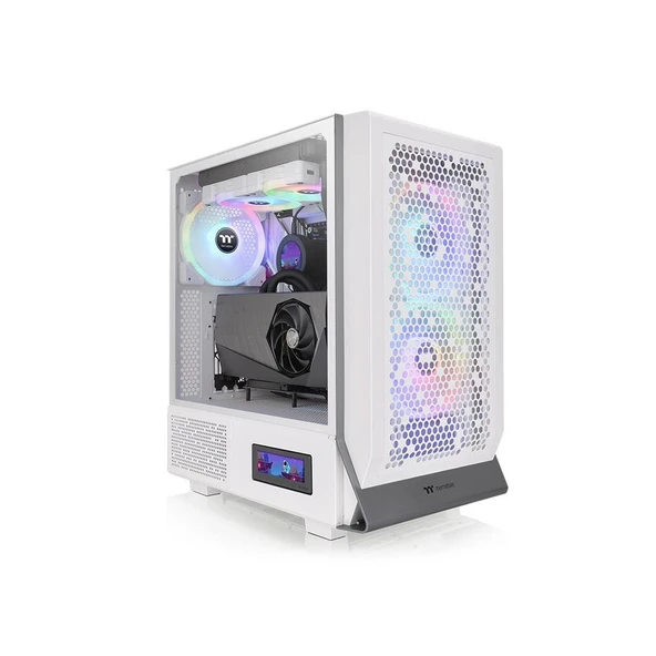 THERMALTAKE CERES 300 Beyaz TG 3x140mm ARGB Fanlı Mesh Panelli MidTower Oyuncu ürün görseli 1