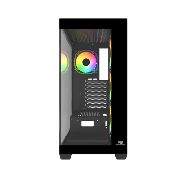 POWER BOOST PB-A7510B 750W 80PLUS BRONZE 4x120mm ARGB FANLI ATX SİYAH KASA ürün görseli 1