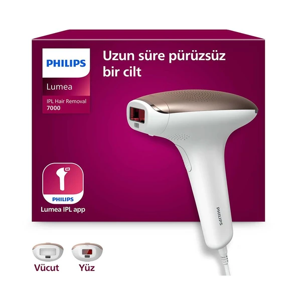 Philips Lumea 7000 Serisi SC1997/00 IPL Tüy Alma,Vücut ve Yüz için 2 Başlık,Çanta ürün görseli 1
