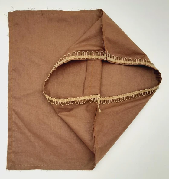 Çanta Aksesuar 38x38 cm Fermuarsız Dikilmiş Astar Kahverengi ürün görseli 1