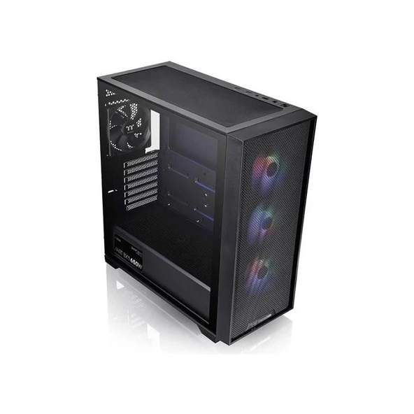 THERMALTAKE H390 TG 650W 80PLUS BRONZE ARGB 4x120mm FANLI MidT ATX SİYAH OYUNCU KASASI ürün görseli 1