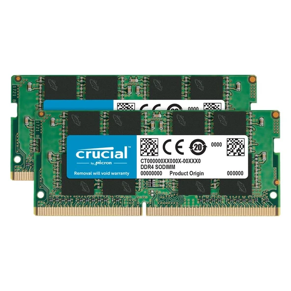 Crucial 32GB (2x16GB) DDR4 3200MHz CL22 1.2V Notebook Dual Kit Ram ürün görseli 1