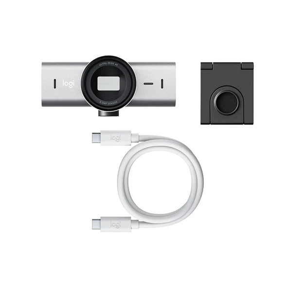 LOGITECH MX BRIO 4K ULTRA HD WEBCAM - AÇIK GRİ - Resim 2