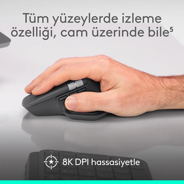 Logitech MX MASTER 4 KABLOSUZ PERFORMANS MOUSE-GRAFİT - Resim 4