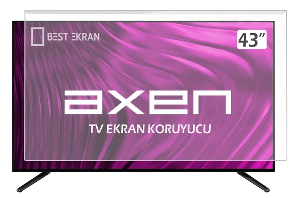 AXEN AX43DIL023 TV EKRAN KORUYUCU - Axen 43" inç Tv Ekran Koruyucu Şeffaf Paneli ürün görseli 1