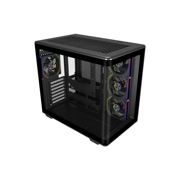 COOLERMASTER 850W 80+ GOLD ELITE 600 Curve TG E600-KGNN85-S01 4x12cm ARGB Siyah Gaming MıdTower PC Kasası ürün görseli 1