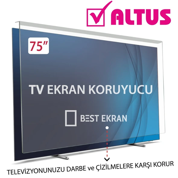 Altus AL75 UHD 9825 TV EKRAN KORUYUCU - Altus 75" inç 189cm KIRILMAZ Smart kORUYUCU ürün görseli 1