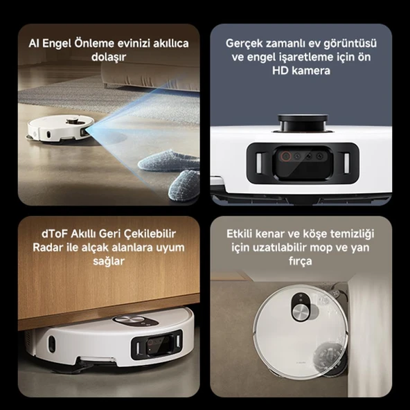 Xiaomi Robot Vacuum 5 Pro Beyaz Akıllı Robot Süpürge - Resim 2