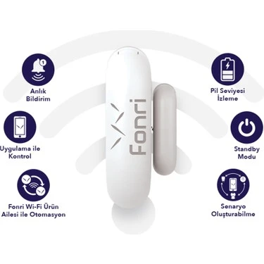 FONRİ NAS-DS01W0 WIFI KABLOSUZ AKILLI KAPI / PENCERE SENSÖRÜ ürün görseli 1