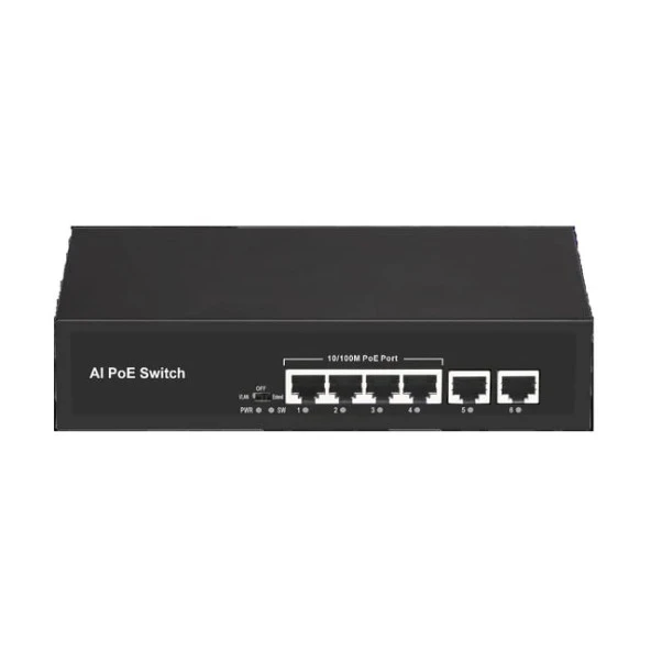 ODS 4port 60w FULL PoE 08ODS-4P1U1S GIGABIT 1X SFP Yönetilemez Switch ürün görseli 1