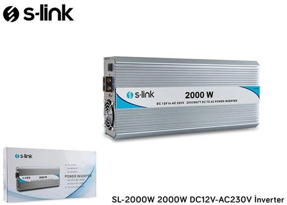 S-Link Sl-2000W 2000W Dc12v-Ac230v İnverter ürün görseli 1
