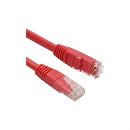 ODS 0.3m CAT6 Utp LSZH Saf Bakır Kırmızı Patch Kablo (10'lu Paket) ürün görseli 1