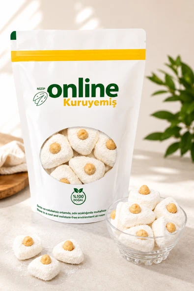 Lokum Fındıklı Beyaz - 500 gr ürün görseli 1