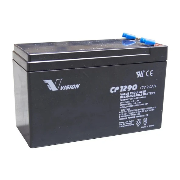 VISION CP12120 12v 9amper Kuru Tip Akü TSE Belgeli ürün görseli 1