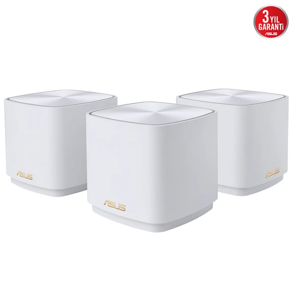 ASUS XD5 W-3 Wıfı6 AX3000 Dual Band Mesh Router Beyaz 3-lü set  / 90IG0750-MO3B20 ürün görseli 1