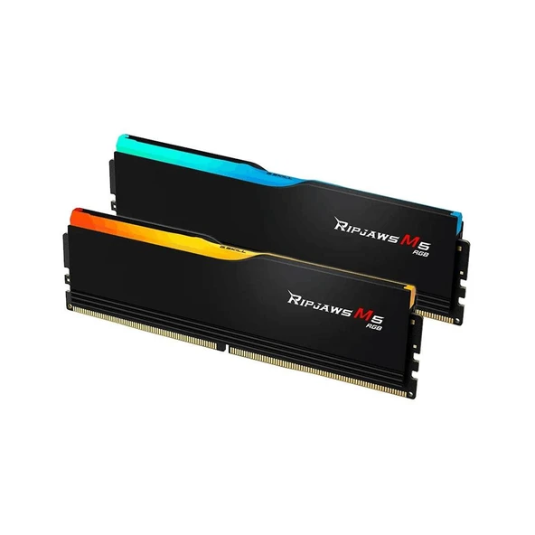 GSKILL 32GB (2x16GB) Ripjaws M5 Siyah DDR5 6000MHz CL36 1.35V RGB PC Ram ürün görseli 1