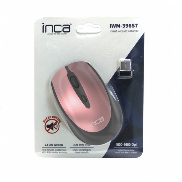 INCA IWM-396ST Kablosuz 1600dpi Gold Mouse ürün görseli 1