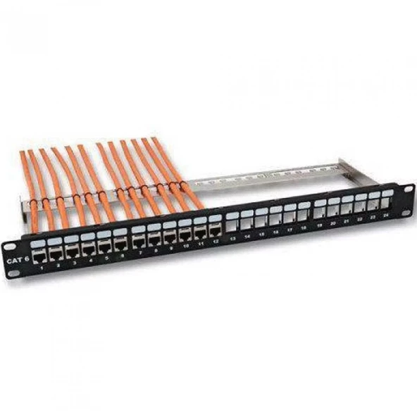 ODS 1U 24port Cat6 Utp Modüler Boş Patch Panel ODS-PMDLR ürün görseli 1