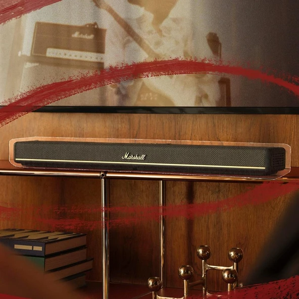 Marshall Heston 60 5.1 Kanal Dolby Atmos Soundbar, Siyah ürün görseli 1