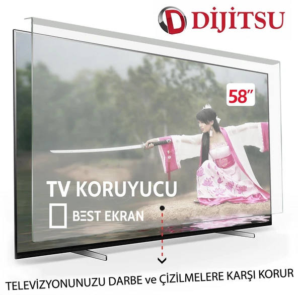 Dijitsu 58DG22000 Tv Ekran Koruyucu - Dijitsu 58" inç Kırılmaz Tv KORUYUCU ürün görseli 1