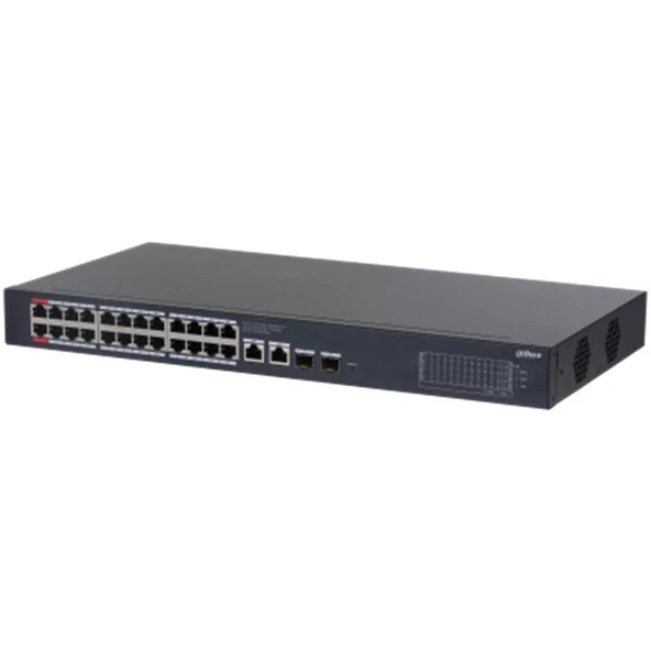 DAHUA CS4228-24GT-375 24 PORT GIGABIT + 2X1GB SFP UPLINK CLOUD YÖNETİLEBİLİR 400W POE RACKMOUNT SWITCH ürün görseli 1