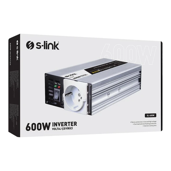 S-link SL-600W 600W DC12V-AC230V İnverter ürün görseli 1
