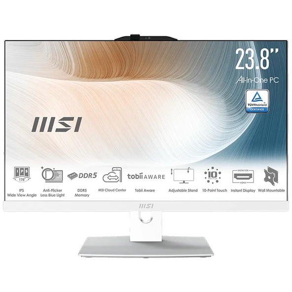 MSI AIO 23.8" CORE 5 120U-16GB DDR5 RAM-512GB NVME-FDOS / MODERN AM242P 1M-2089XEU ürün görseli 1