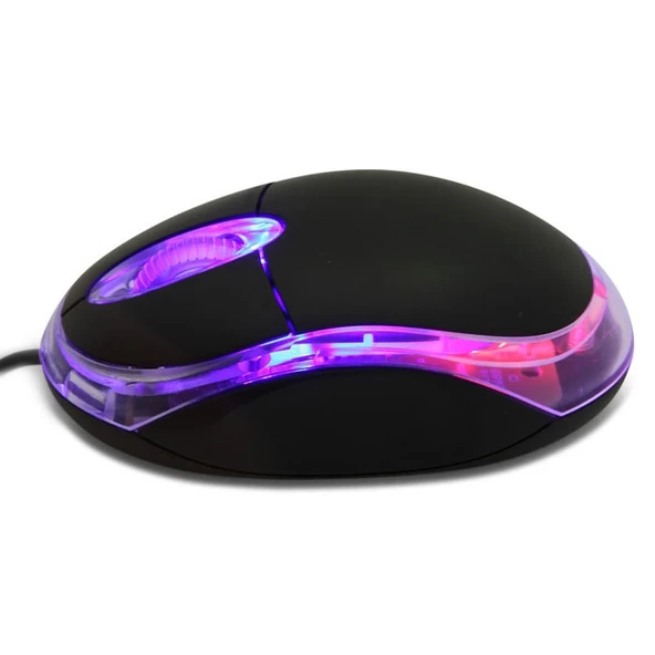 Everest KM-6809 Usb Siyah Mavi Işıklı Optik Mouse - Resim 3