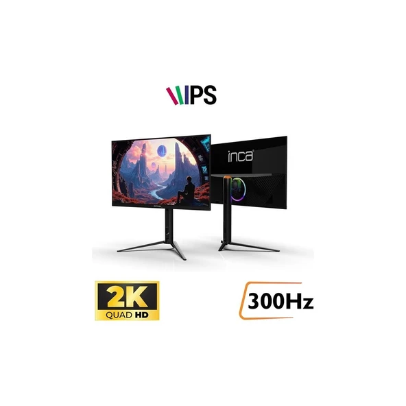 INCA 27" IPS ILM-272KXG 0.5ms 300Hz HDMI-DP Pivot Gaming Monitör 2560 X 1440 ürün görseli 1