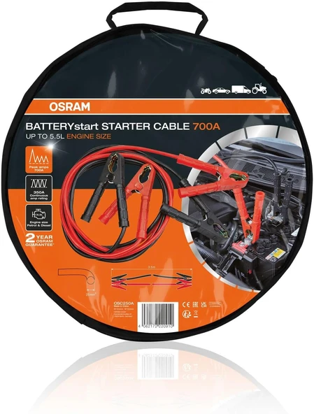 Osram Akü Takviye Kablosu Batterystart Starter Cable 700A Osr OSC250A ürün görseli 1