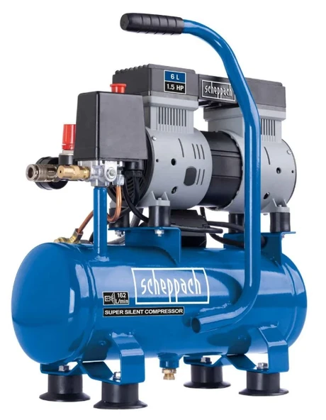 Scheppach Hc08Si 6 Litre Sessiz Kompresör (Hediyeli) ürün görseli 1