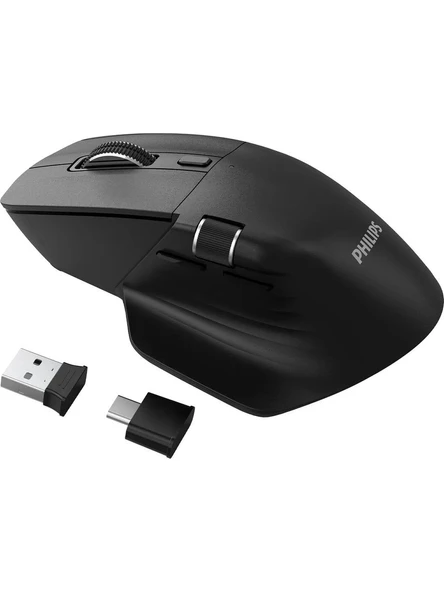 Philips SPK7858 Bluetooth Kablosuz Çift Modlu 4000DPI 7 Tuşlu Optik Mouse Siyah ürün görseli 1