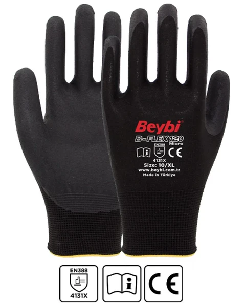 Beybi B-FLEX120 9Beden 12li Micro Köpük Nitril Eldiven (4131X) ürün görseli 1