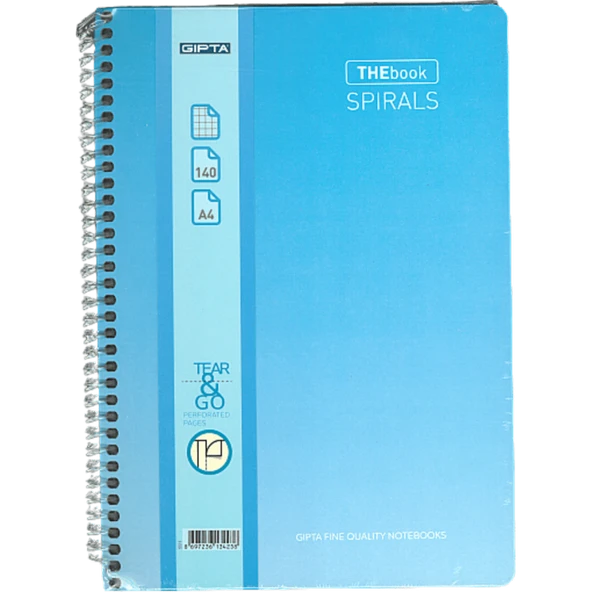 Gıpta Thebook Spirals Spiralli Sert Kapak Not Defteri A4 140 Yaprak Kareli 5511 ürün görseli 1
