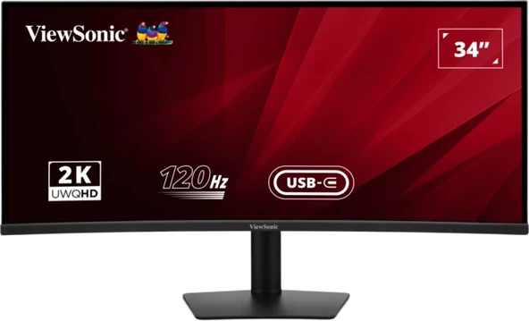 VIEWSONIC 34" IPS VA3420C 1MS 120HZ HDMI-DP Multimedya Kavisli Kurumsal Monitör 3440x1440 ürün görseli 1