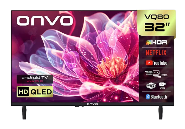 ONVO 32VQ80F2HA 32'' 82 Ekran Uydu Alıcılı HD Ready WhaleOS QLED TV ürün görseli 1