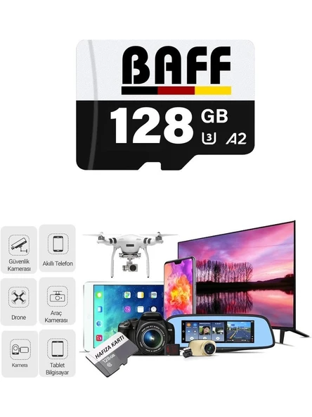 Baff 128GB Hafıza Kartı Video Kayıt Destekli UHS-I U3 A2 ürün görseli 1