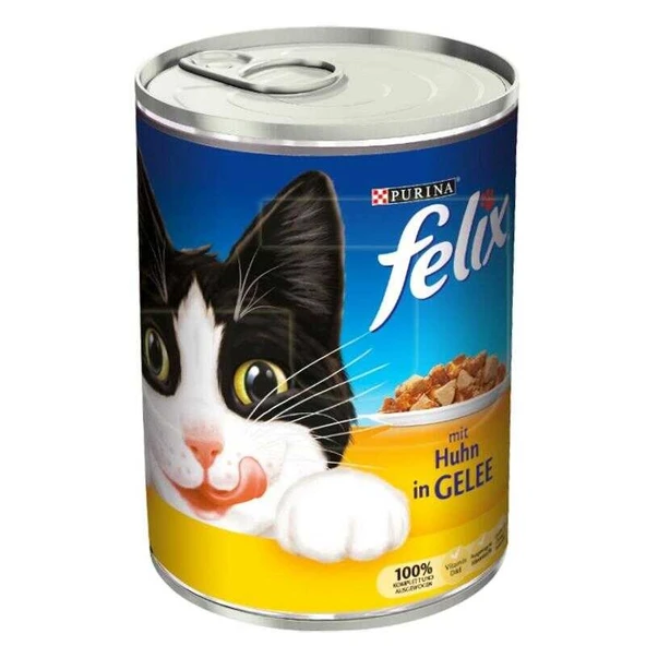 Felix Tavuklu Kedi Konserve Yaş Maması 400 Gr x 12 Adet ürün görseli 1