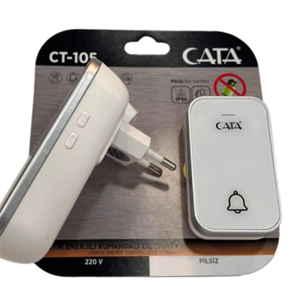 Cata Ct-105 Pilsiz 220v Enerjili Kumandalı Zil (Karışık Renk) ürün görseli 1