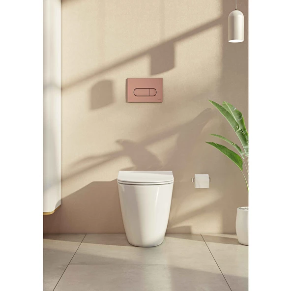 740-2240 VitrA Root Round Kumanda Paneli, Soft Bakır - Resim 4