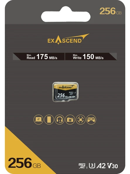 Exascend Catalyst Microsd Card Series 256GB (Sd Adapter Ile) - Resim 2