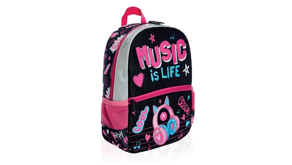 Adel Junior Mini Anaokul Sırt Çantası 25 cm x 11,5 cm x 34 Cm Music İs Life ürün görseli 1