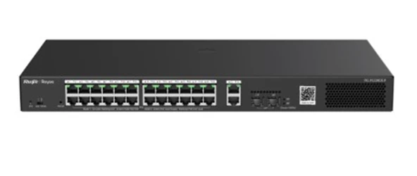 Ruijie-Reyee RG-ES228GS-LP 28 Port 10-100-1000 Yönetilebilir 2SFP 2Gigabit Uplink 24Port PoE+(250W) ürün görseli 1