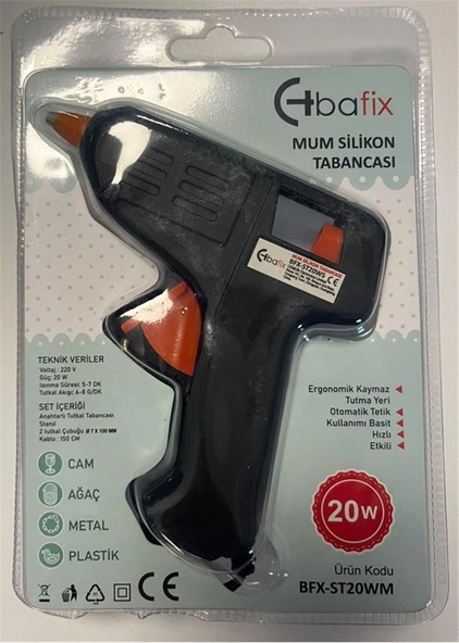 Bafix Mum Silikon Tabancası Siyah 20W ürün görseli 1