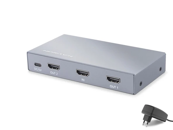 Hdmi Splitter 4K 1 In 2 Out Gri HDX1428 ürün görseli 1
